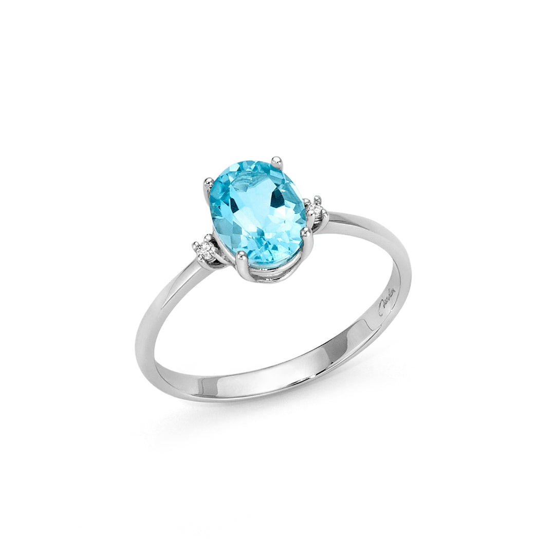 Anello Topazio Azzurro Miluna LID3196