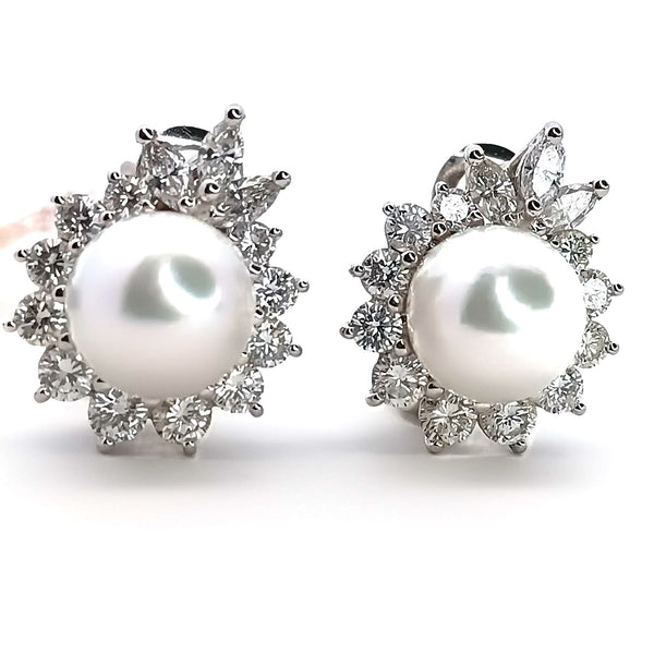 JO WISDOM Orecchini A Perla In Argento 925 Con Zirconia Cubica AAA | Perla Madreperla 10 Mm | Gioielli Eleganti Per Donna - 2