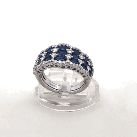 Anello Fascia Zaffiri D'Arrigo DAR0318