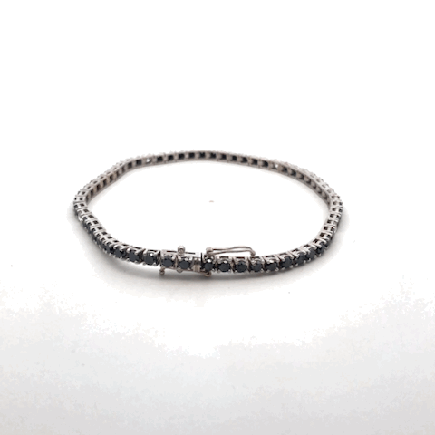 Bracciale Tennis Diamanti Neri e Bianchi Uomo D'Arrigo DAR0956