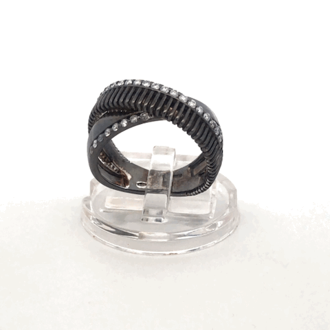 Anello Fascia Incrociata Oro Brunito D'Arrigo DAR0978