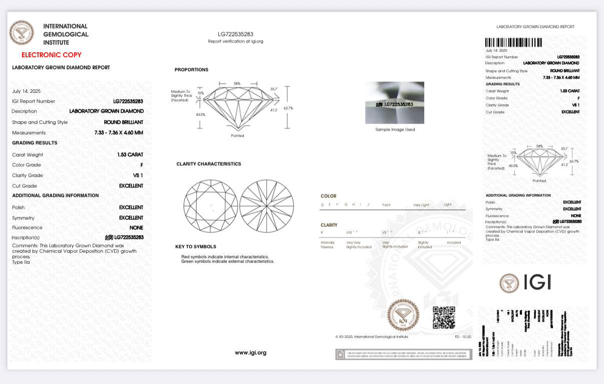Anello Solitario Diamante Lab Grown D'Arrigo DAR0756