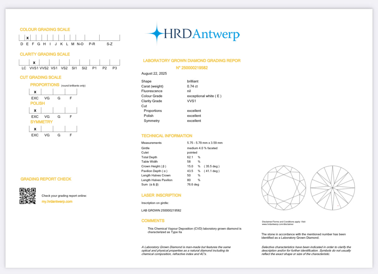 Anello Solitario Lab Grown D'Arrigo DAR0690