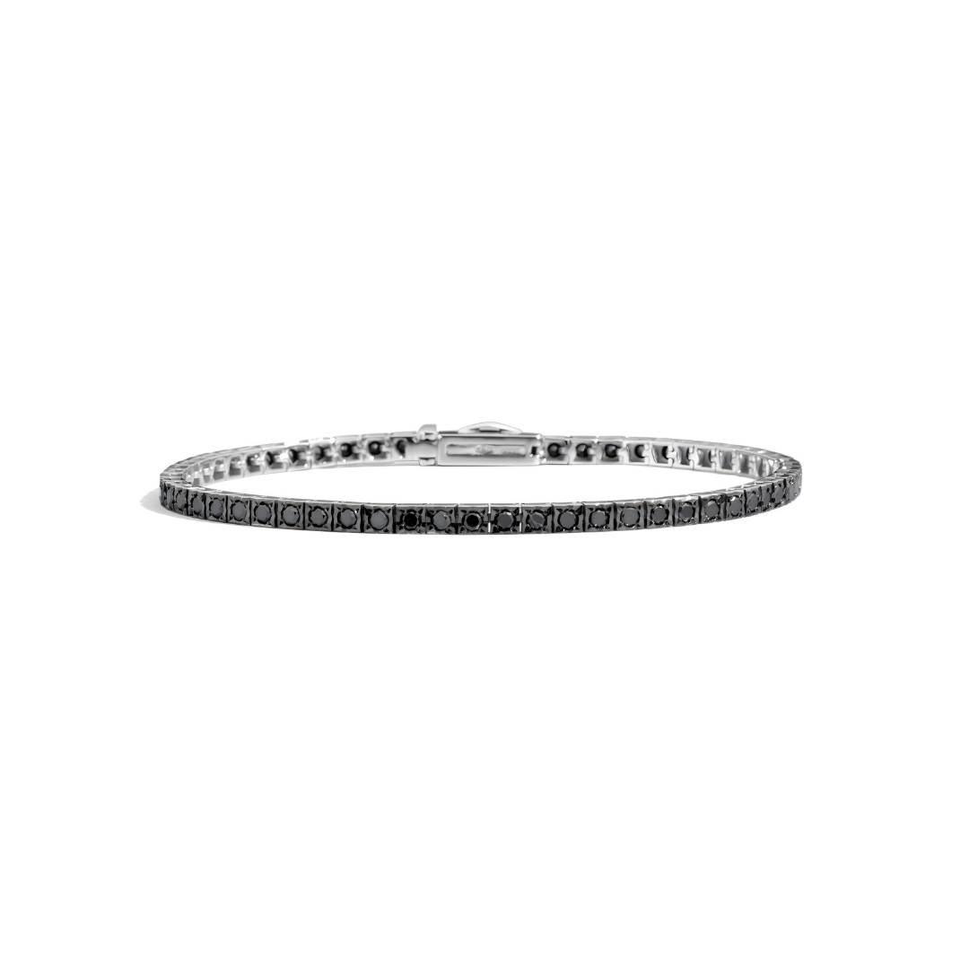 Bracciale Tennis Diamanti Neri Recarlo Uomo T39SE886/DK-19