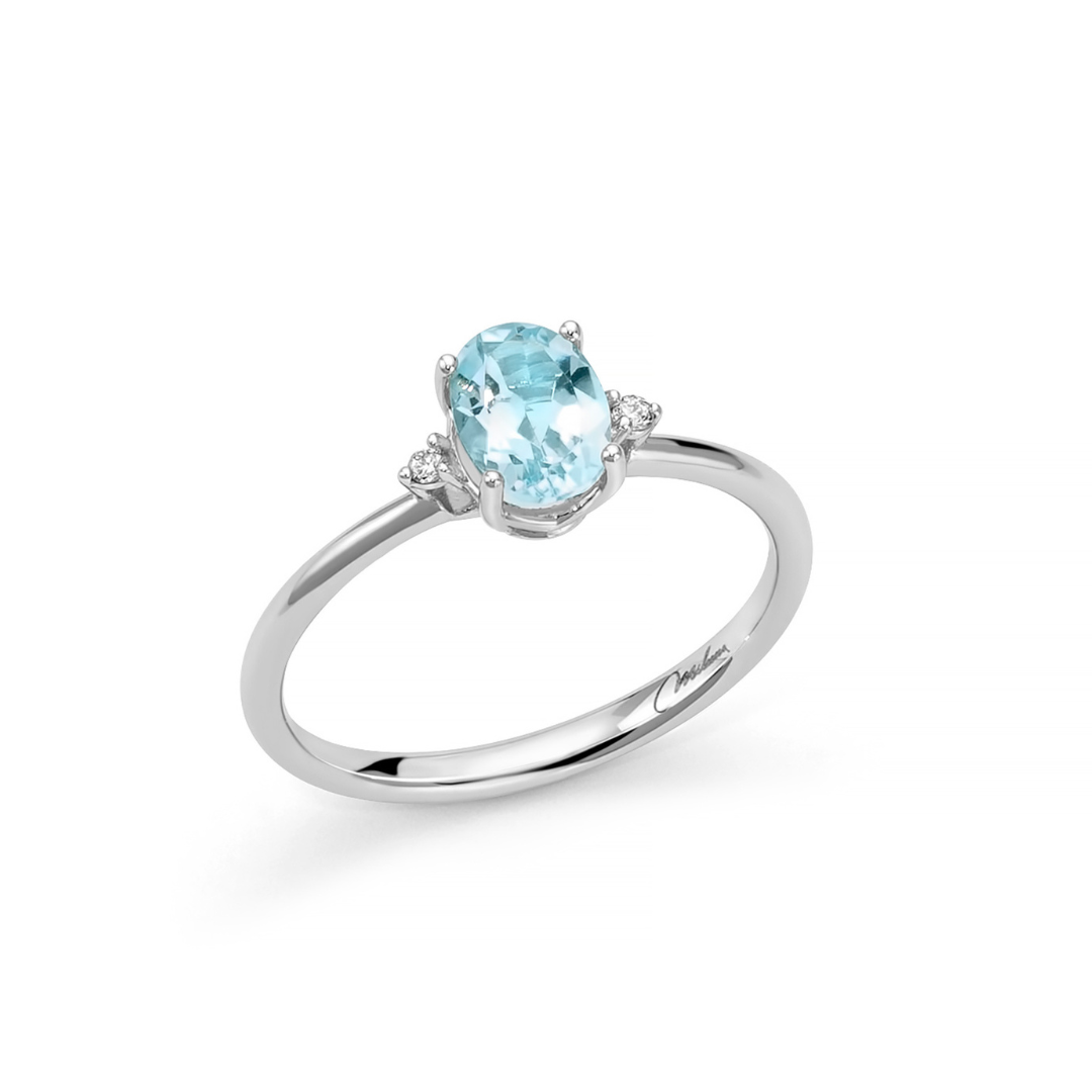 Anello Topazio Azzurro Miluna LID3750X