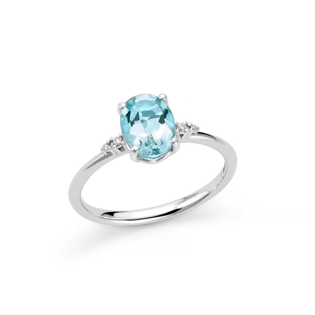 Anello Topazio Azzurro Miluna LID3745X