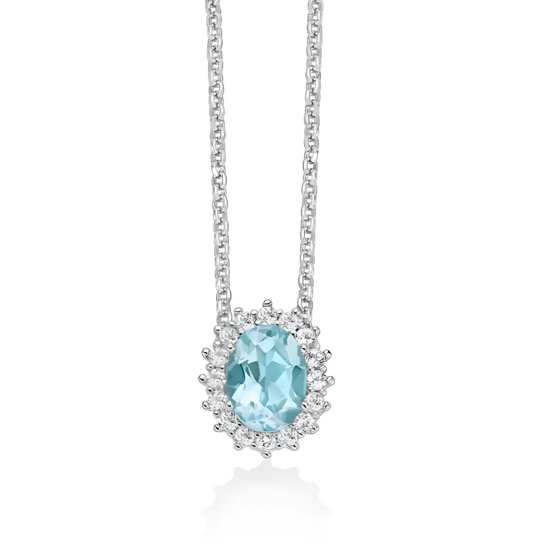 Collana Topazio Azzurro Miluna CLD5089