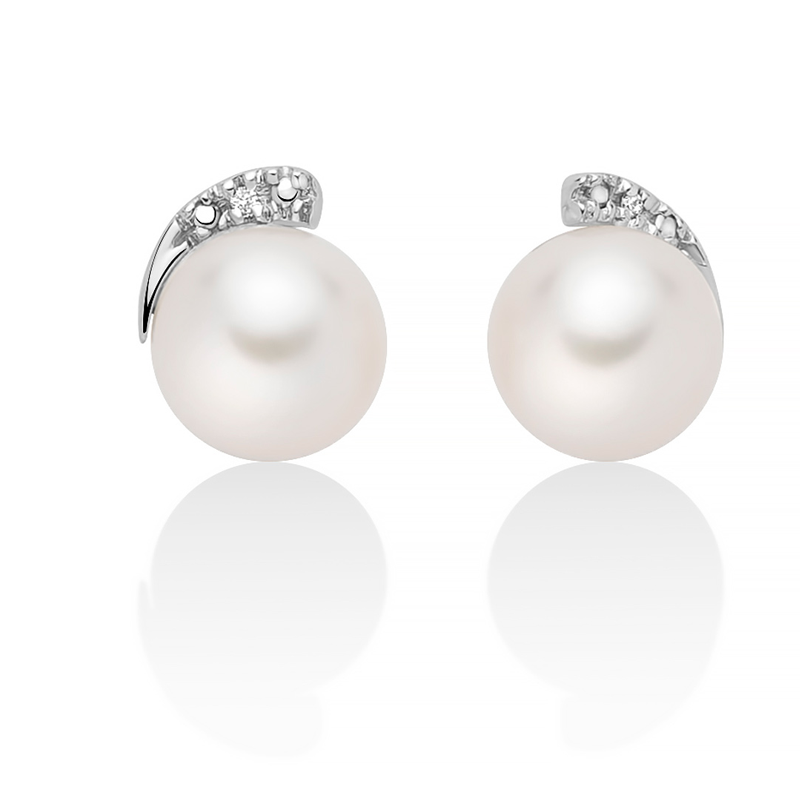 Perla Miluna Diamanti Orecchini Orecchini Di Perle Vere Miluna