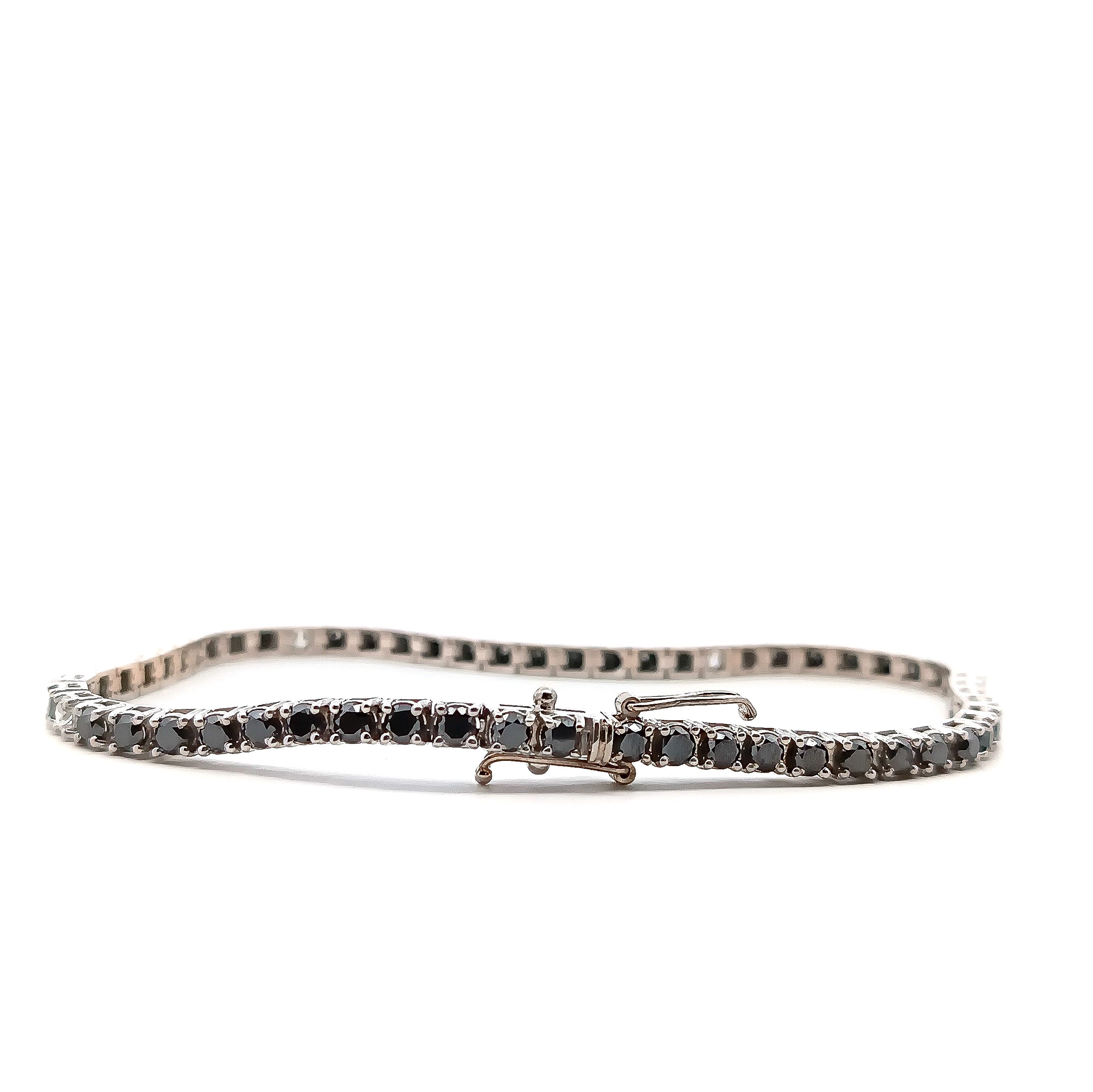 Bracciale Tennis Diamanti Neri e Bianchi Uomo D'Arrigo DAR0956