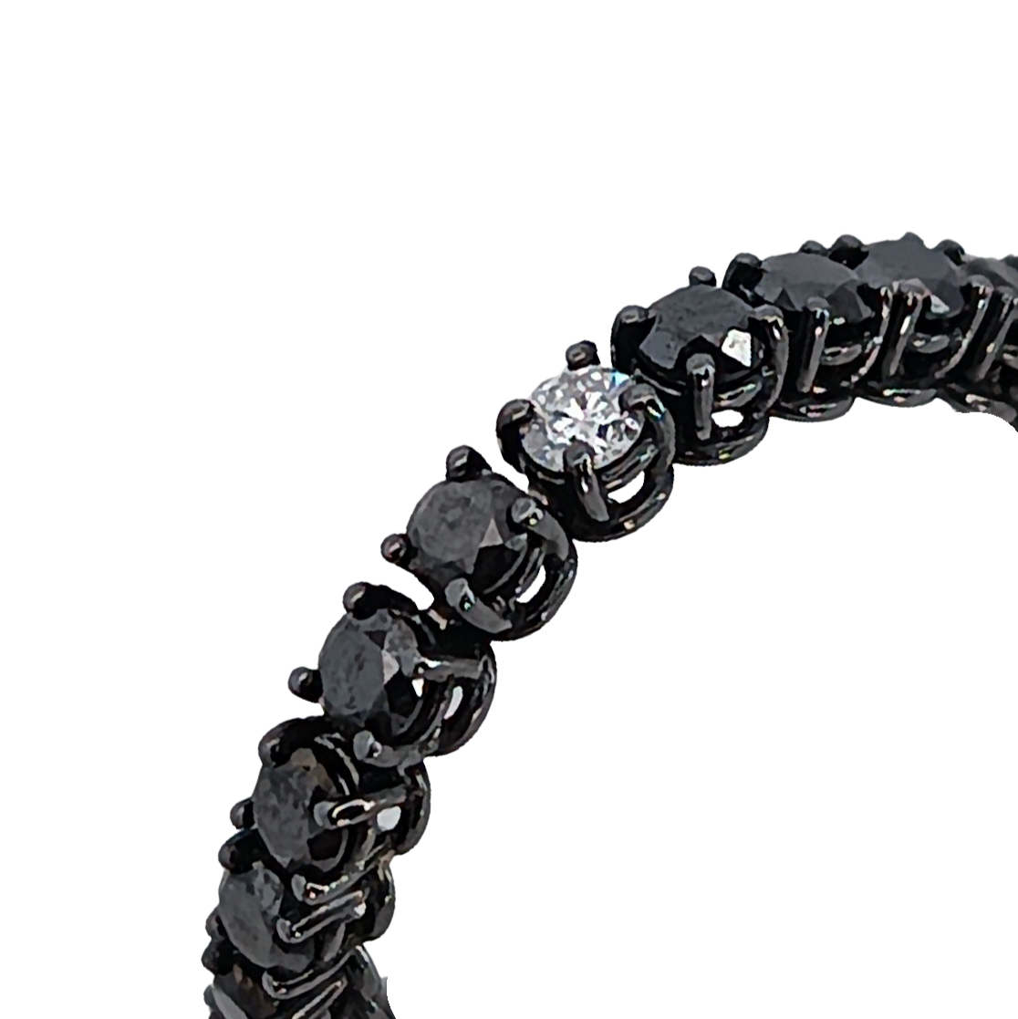 Bracciale Tennis Diamanti Neri e Bianchi Uomo D'Arrigo DAR0956