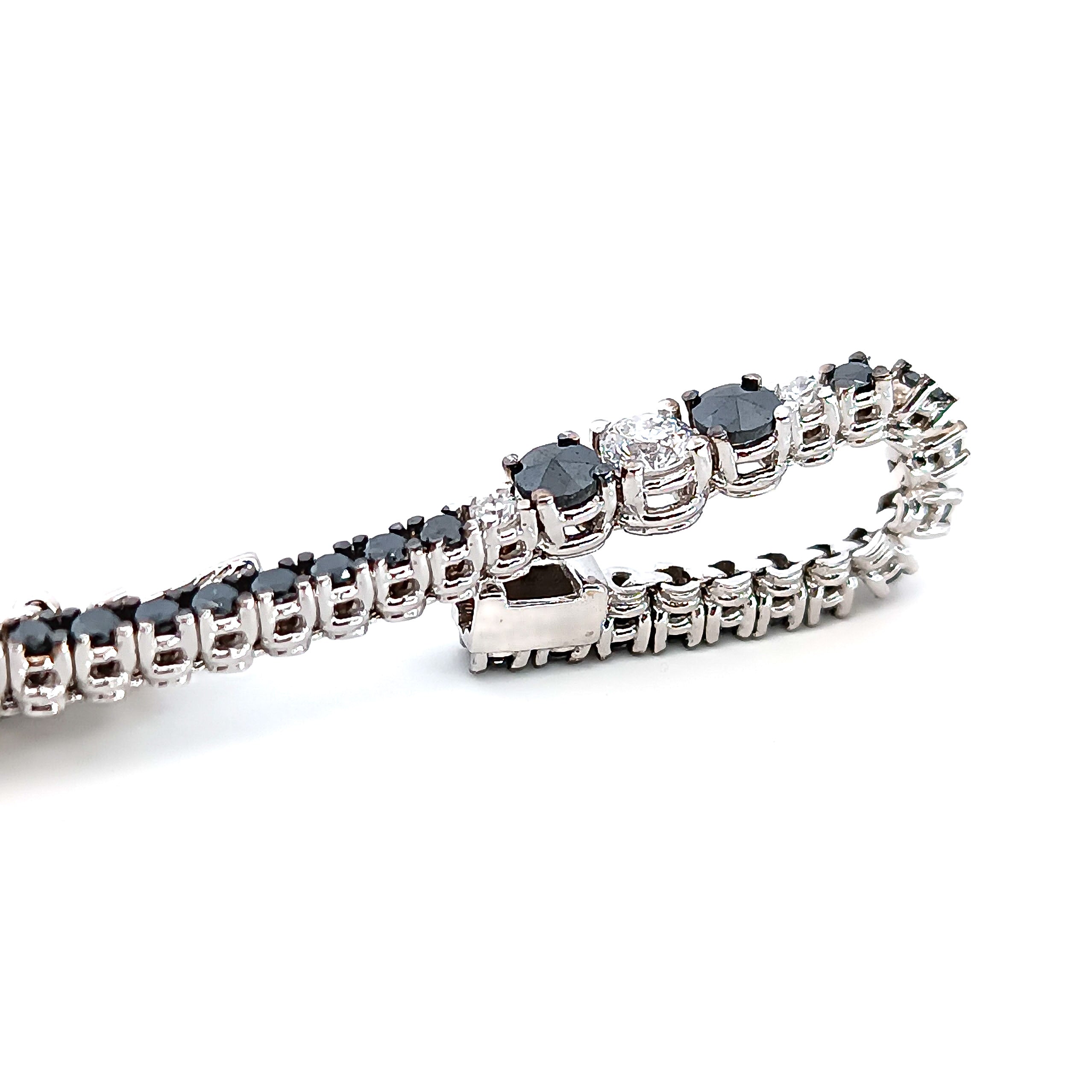 Bracciale Tennis Diamanti Neri e Bianchi Donna D'Arrigo DAR0980