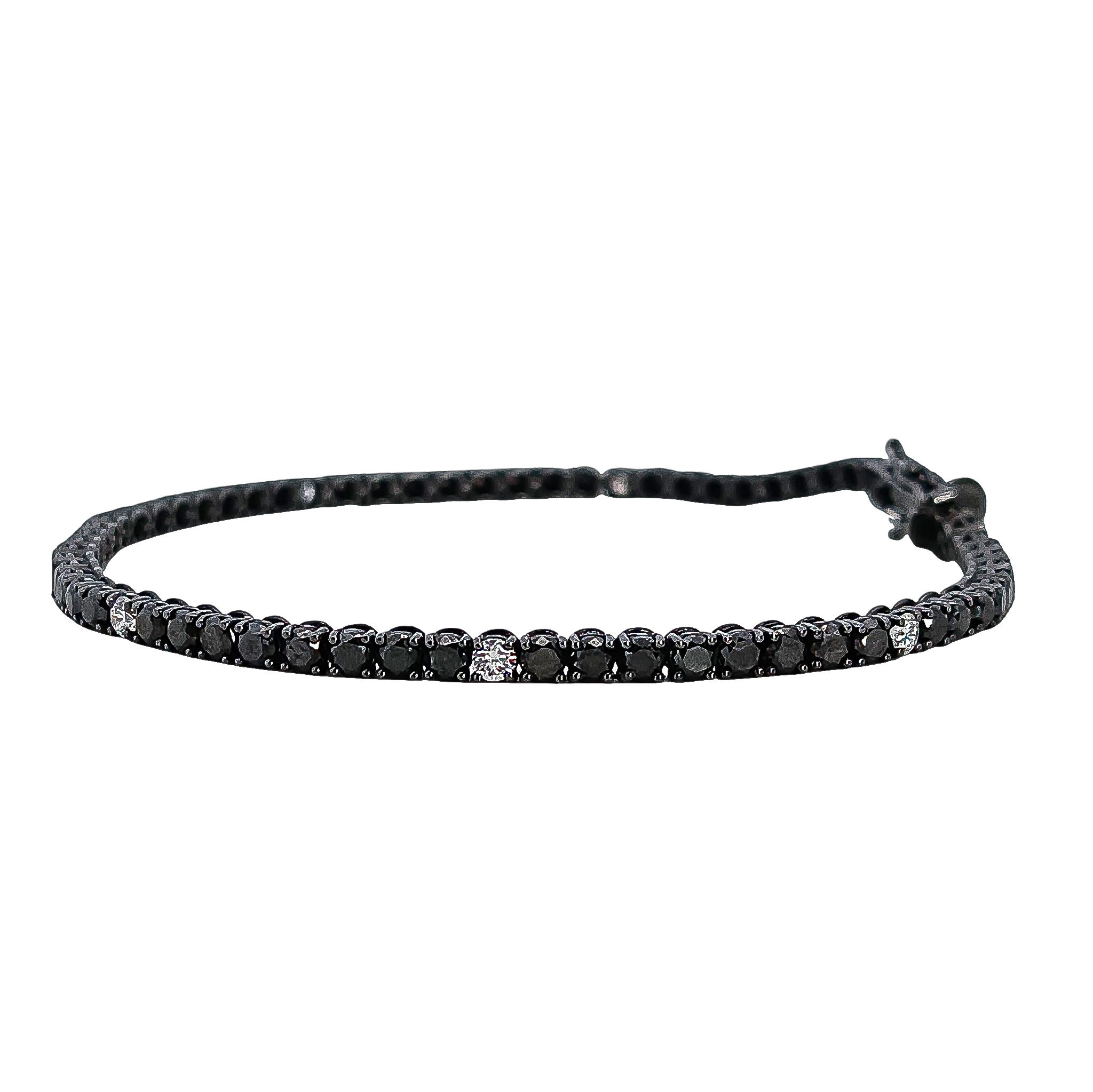 Bracciale Tennis Diamanti Neri e Bianchi Uomo D'Arrigo DAR0956