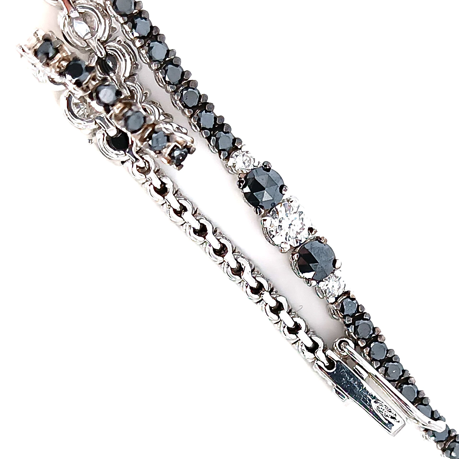Bracciale Tennis Diamanti Neri e Bianchi Donna D'Arrigo DAR0980