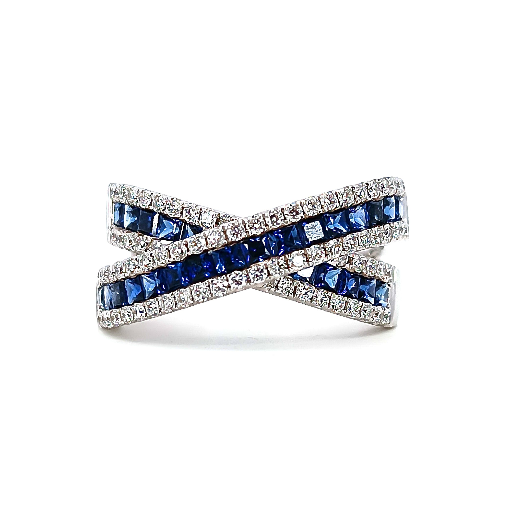 Anello Fascia Incrociata Zaffiri D'Arrigo DAR1023