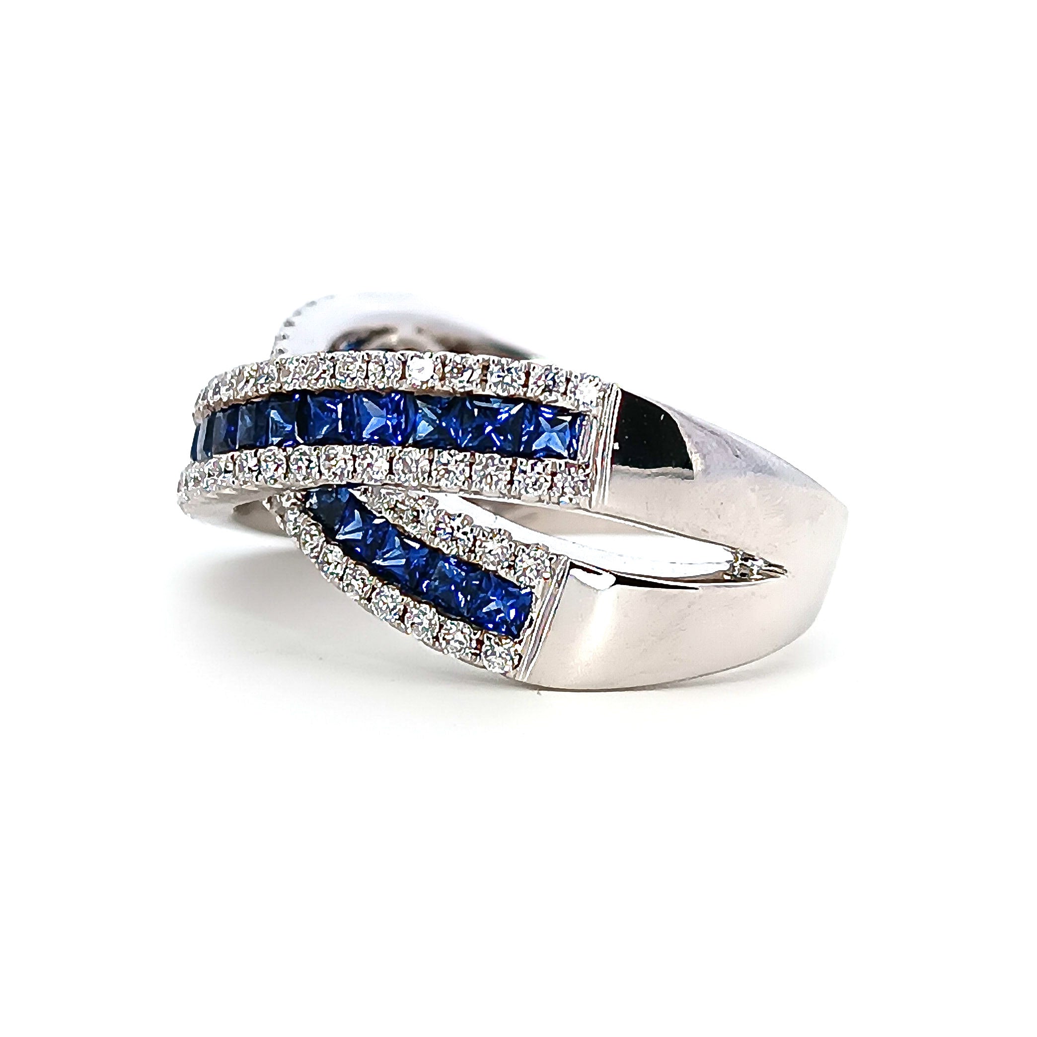 Anello Fascia Incrociata Zaffiri D'Arrigo DAR1023