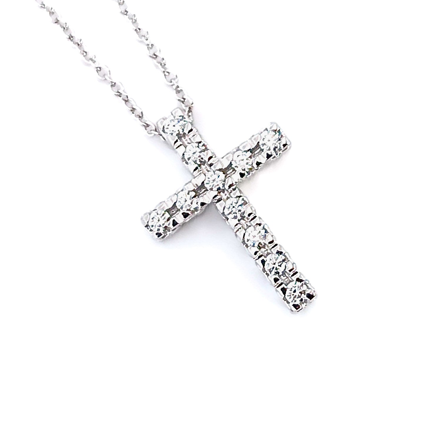 Collana Croce Diamanti Recarlo P01CR031/016-45
