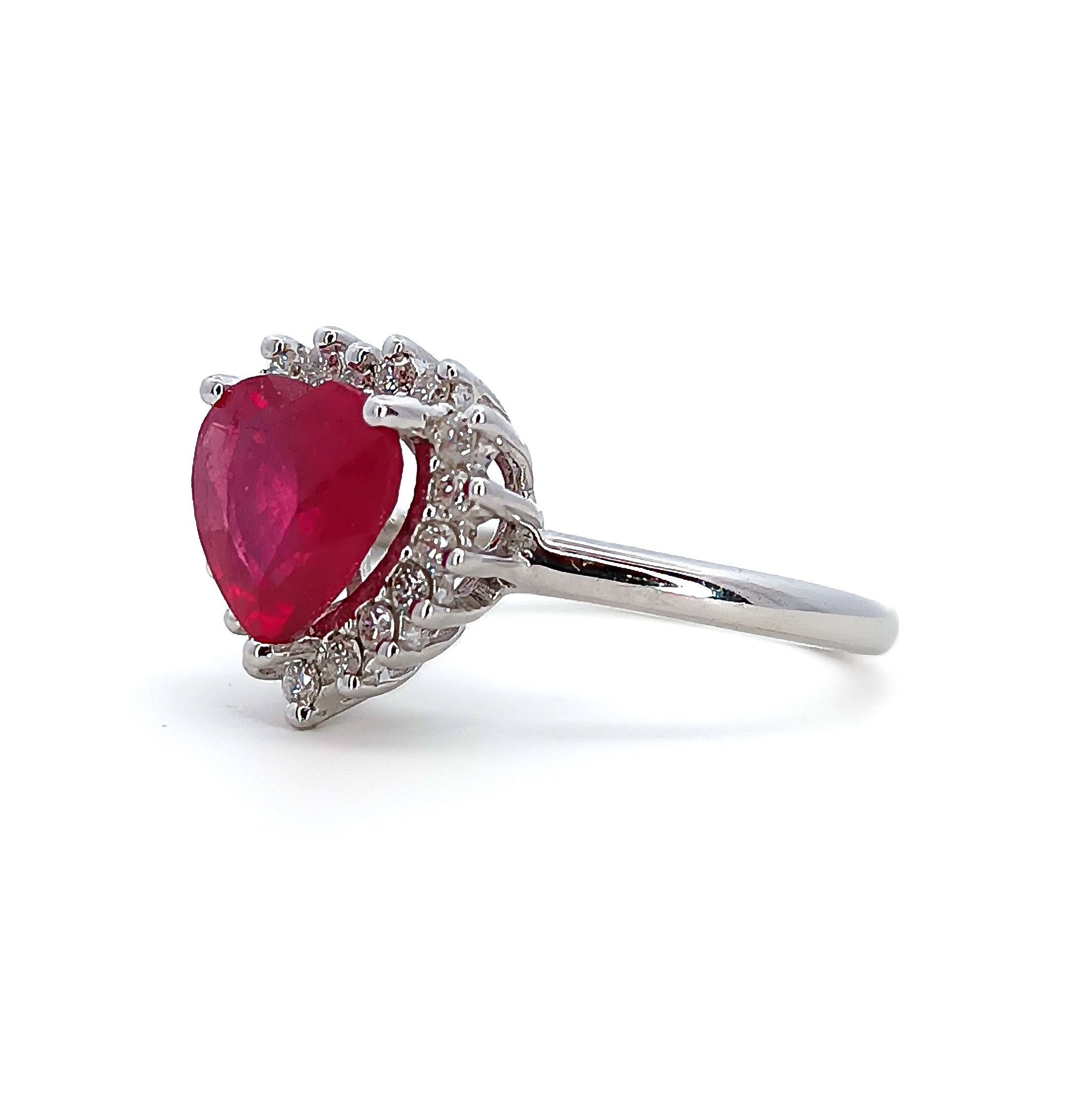 Anello Cuore Rubino DAR0985