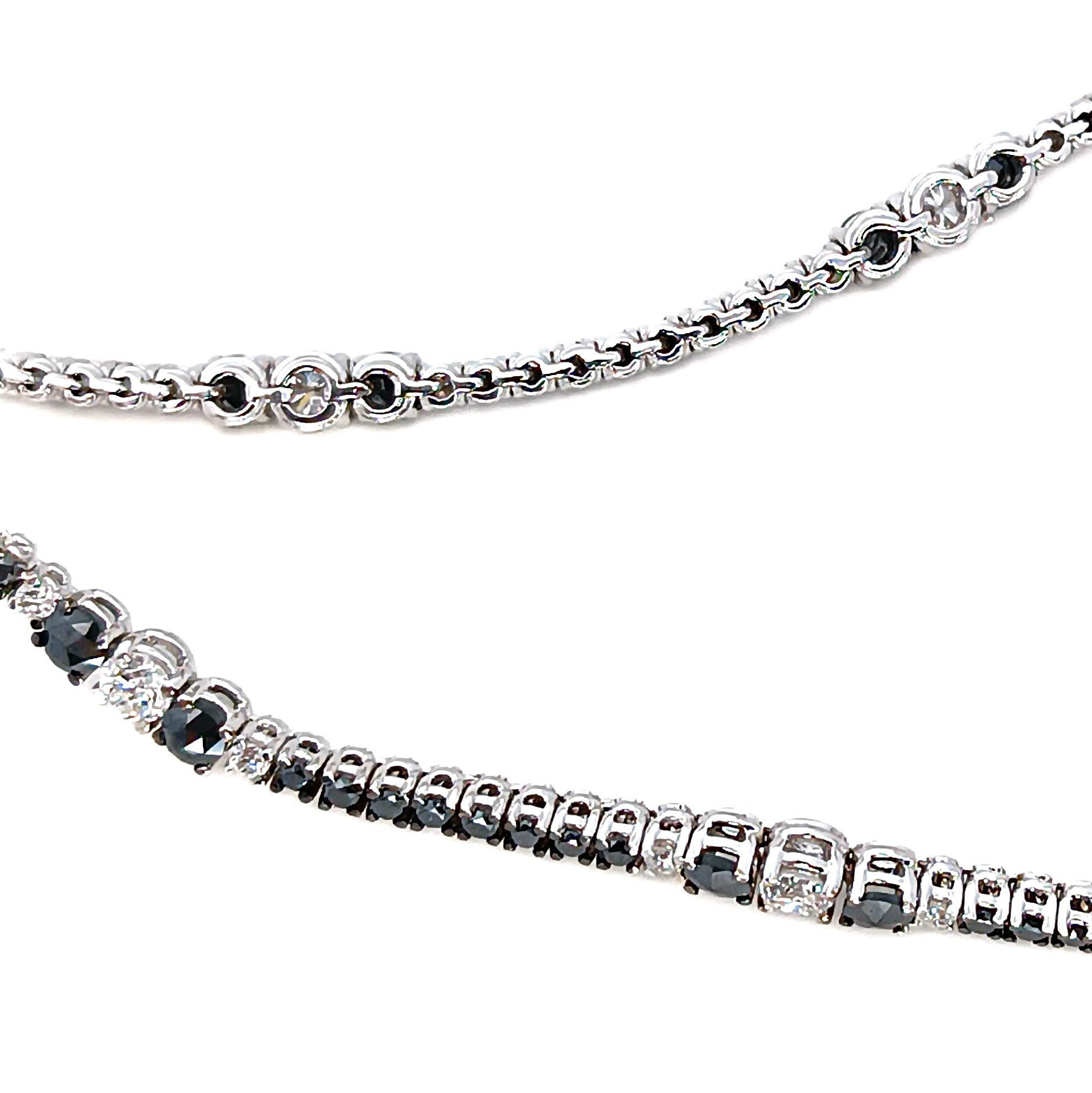 Bracciale Tennis Diamanti Neri e Bianchi Donna D'Arrigo DAR0980